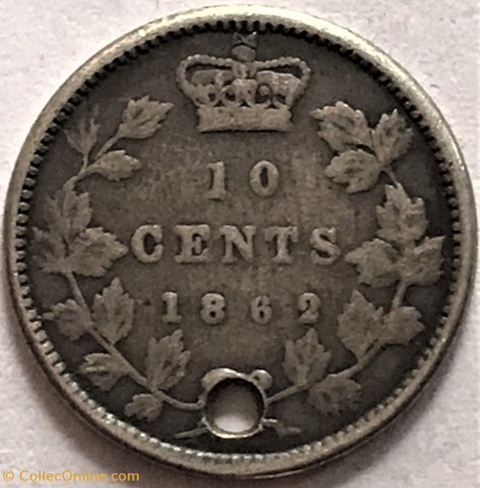 Victoria - 10 Cents 1862 New Brunswick monnaie monde canadum victoria 10 cents 1862 new brunswick