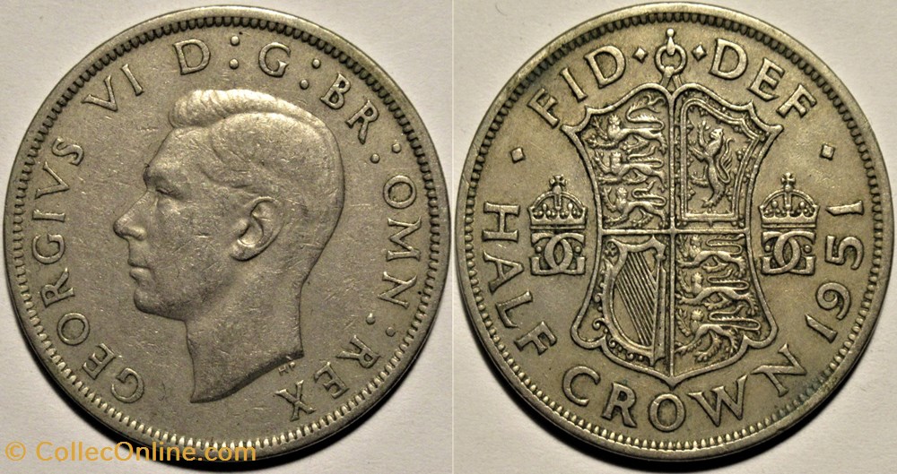 George VI - Half Crown 1951 - Great Britain - Coins - World - United ...