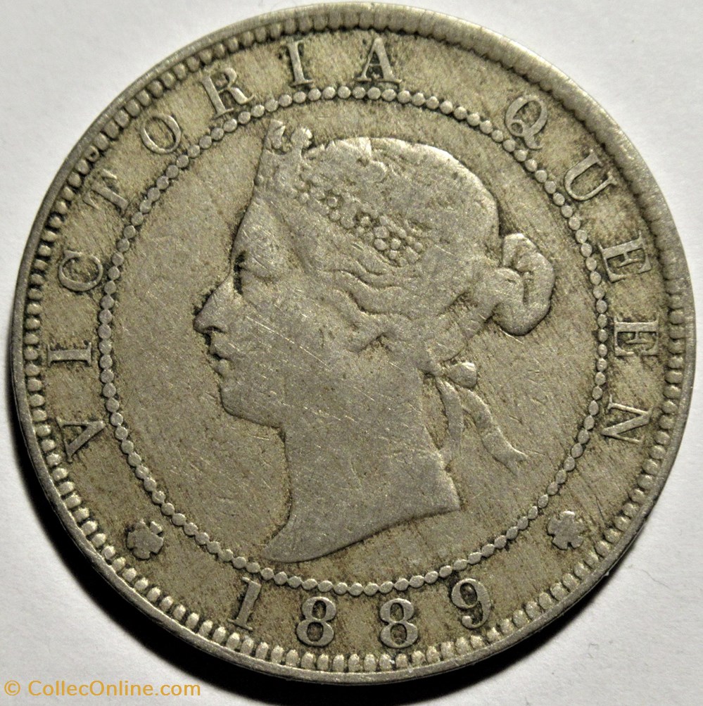 monnaies monde jamaique victoria one penny 1889 jamaica island
