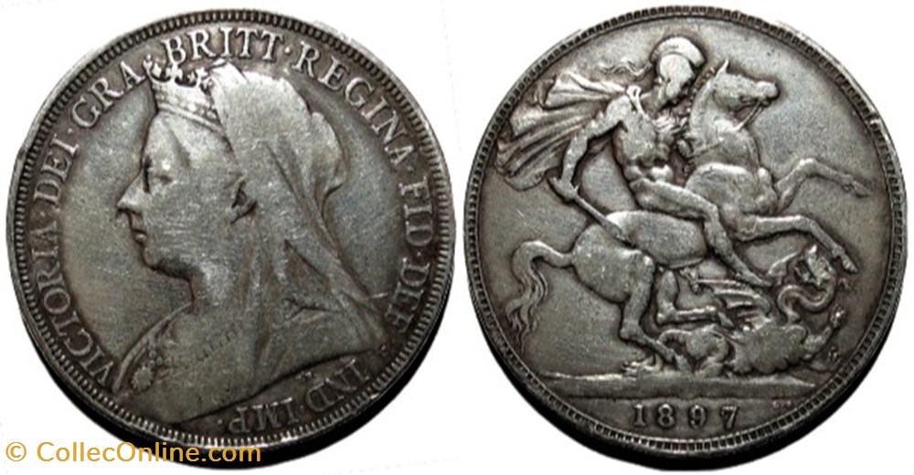Victoria - One Crown 1897 - Kingdom of Great Britain monnaies monde royaume uni victoria one crown 1897 kingdom of great britain