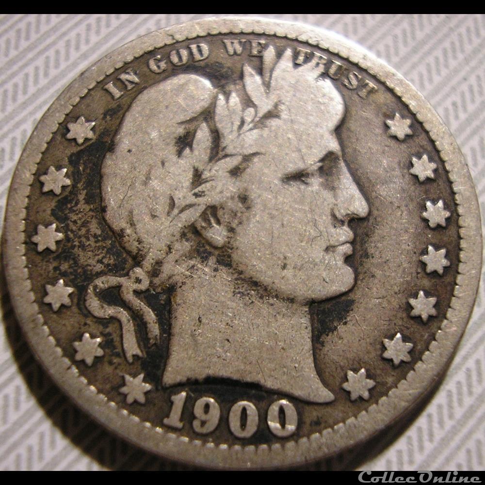 1900 Quarter Dollar 3 monnaie monde etat uni 1900 quarter dollar