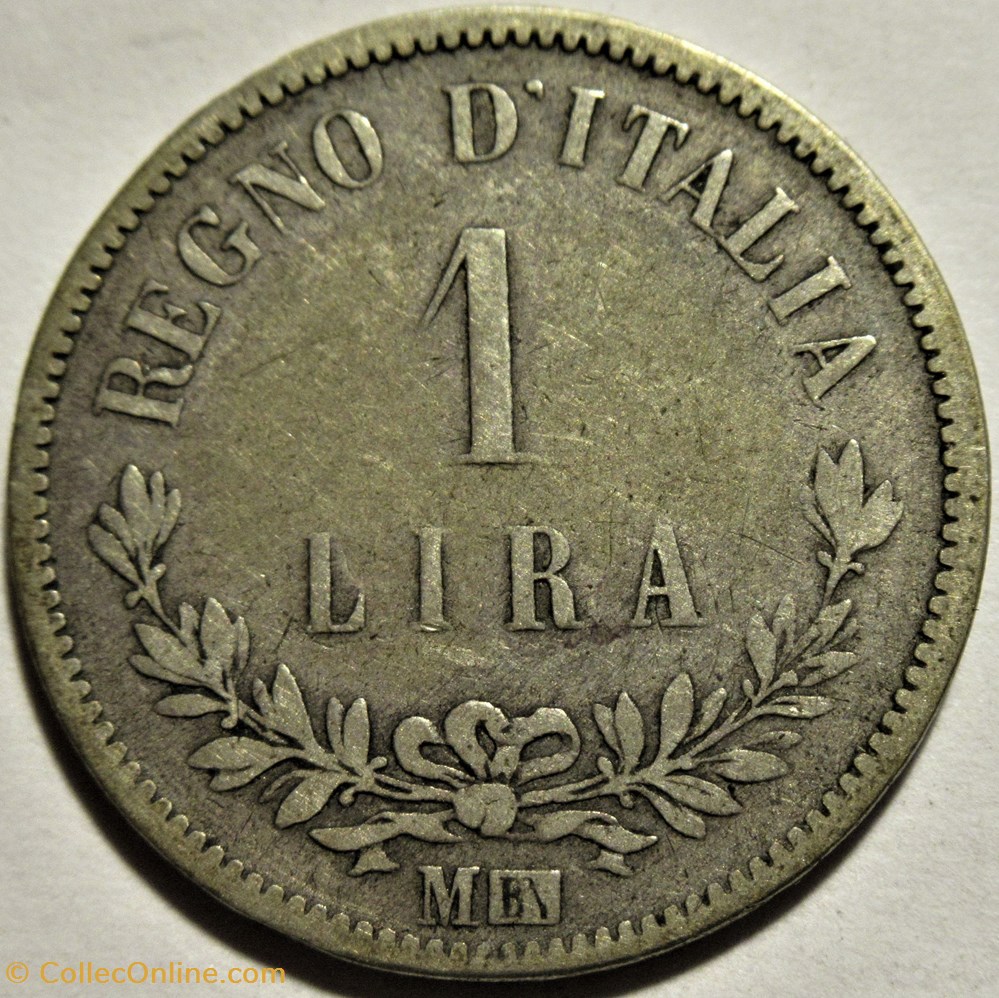 1863 Royaume d'Italie, Lira, Milano - Vittorio Emanuele II monnaies monde 1863 royaume italie lira milano vittorio emanuele ii