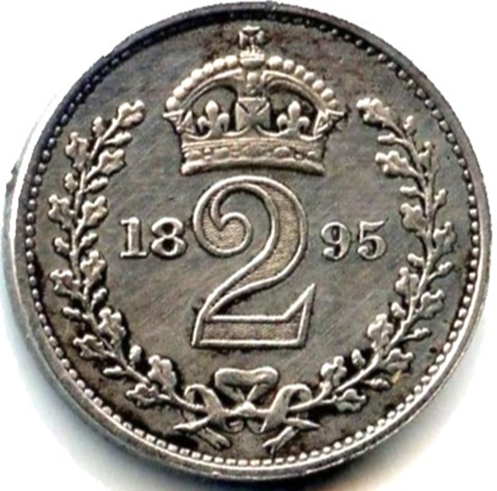 Victoria - 2 Pence 1895 Maundy - Great Britain monnaies monde royaume uni victoria 2 pence 1895 maundy great britain