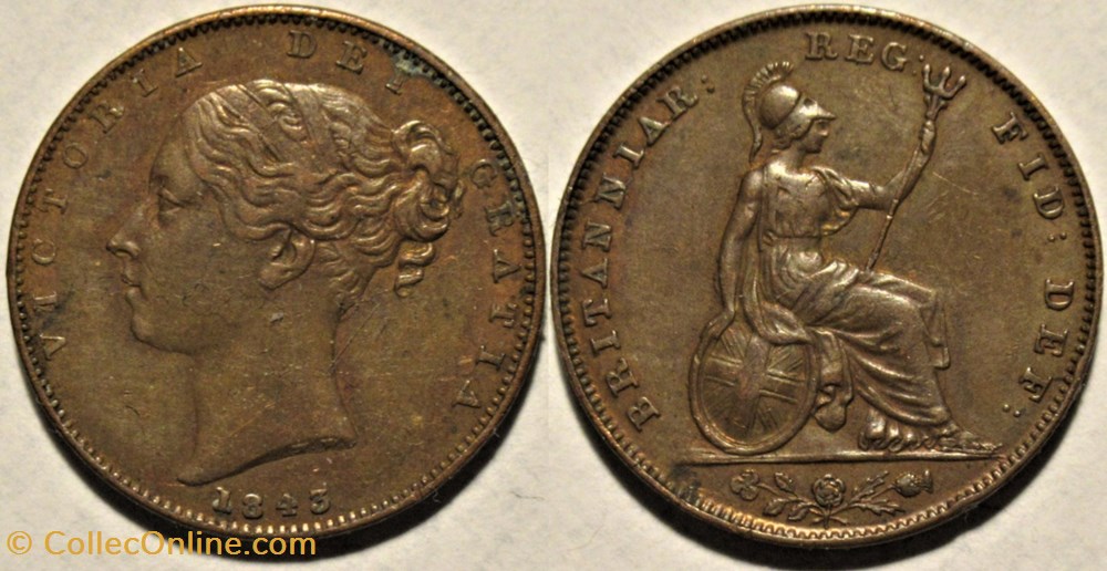 Victoria - One Farthing 1843 - Kingdom of Great Britain monnaies monde royaume uni victoria one farthing 1843 kingdom of great britain