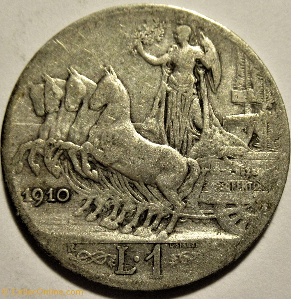 monnaies monde 1910 royaume italie lira roma vittorio emanuele iii