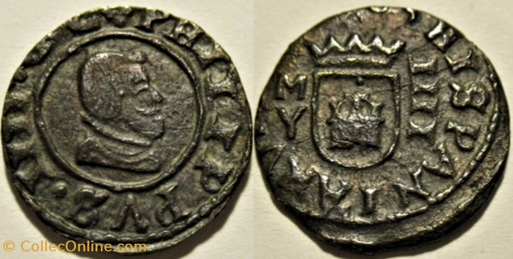 1664 Madrid - 4 Maravedis - Felipe IV de España monnaies europe medievale royaume espagne 1664 madrid 4 maravedis felipe iv de espana