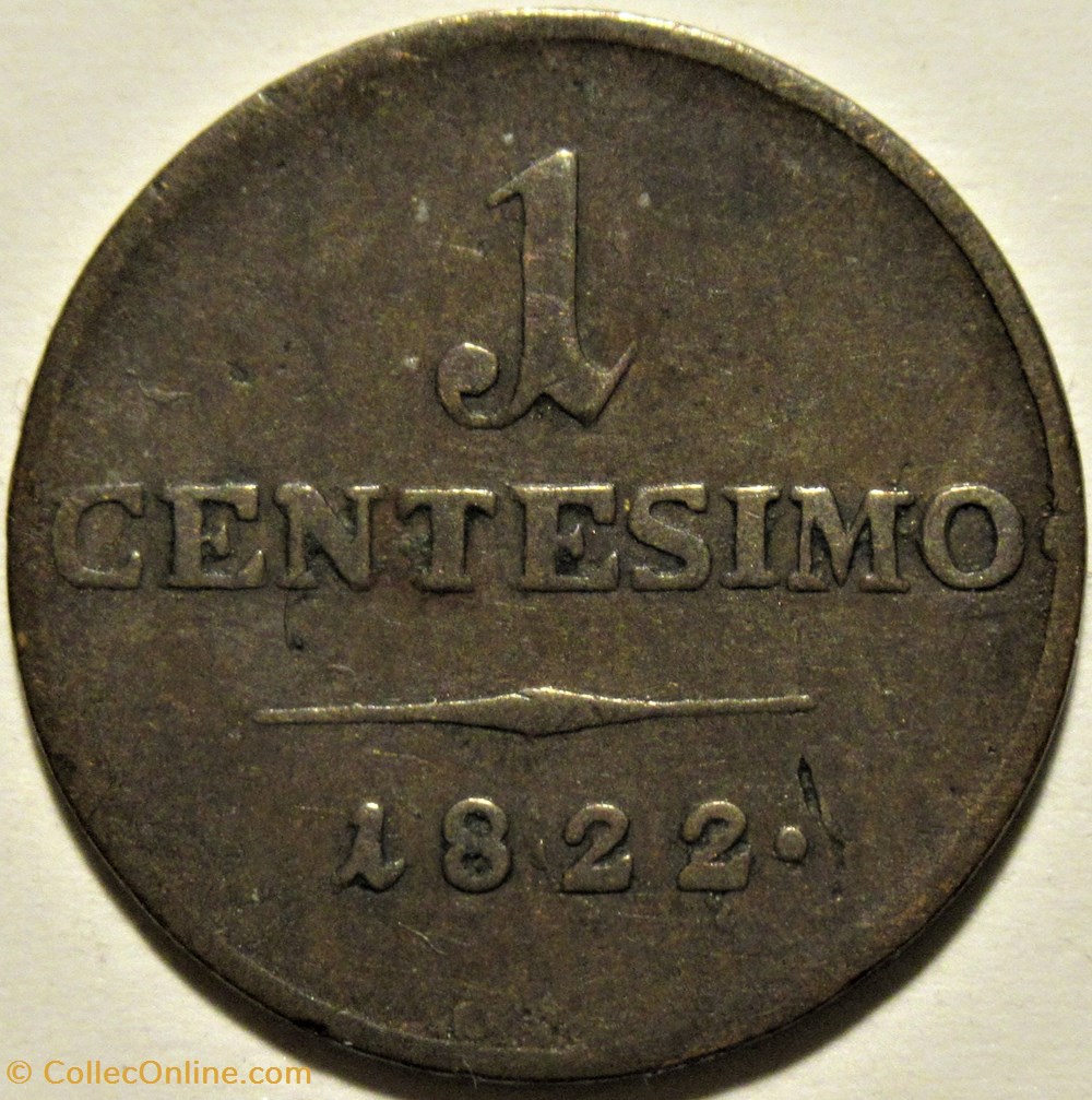 monnaies monde italie 1822 regno lombardo veneto 1 centesimo franz i asburgo lorena