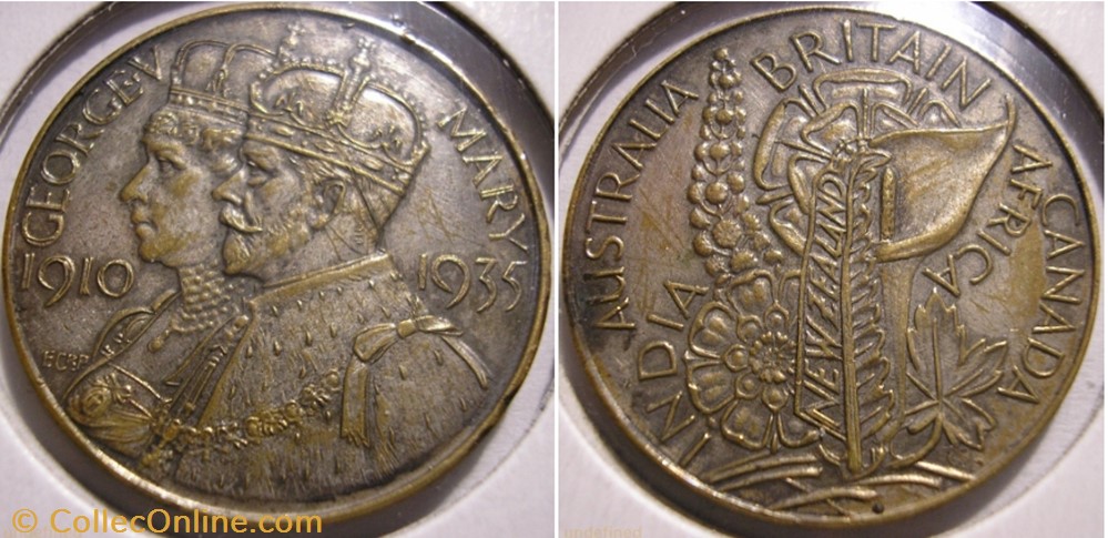 medaille royaume uni george v mary 1935 official silver jubilee colonial medal uk