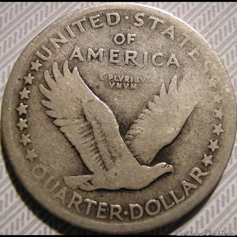 1917 Quarter Dollar - 1st Type (ex.2) 4 monnaie monde etat uni 1917 quarter dollar 1st type ex 2