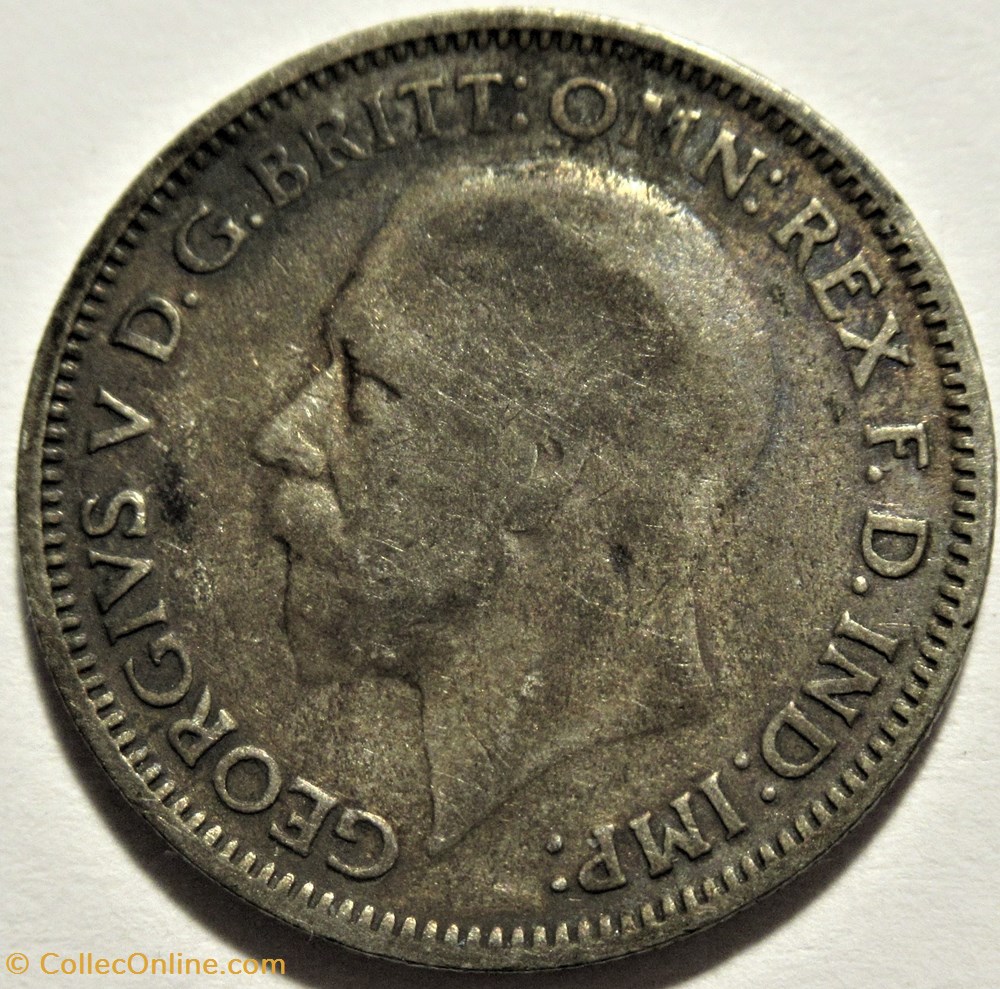 George V - 6 Pence 1935 UK - Errors monnaies monde royaume uni george v 6 pence 1935 uk errors