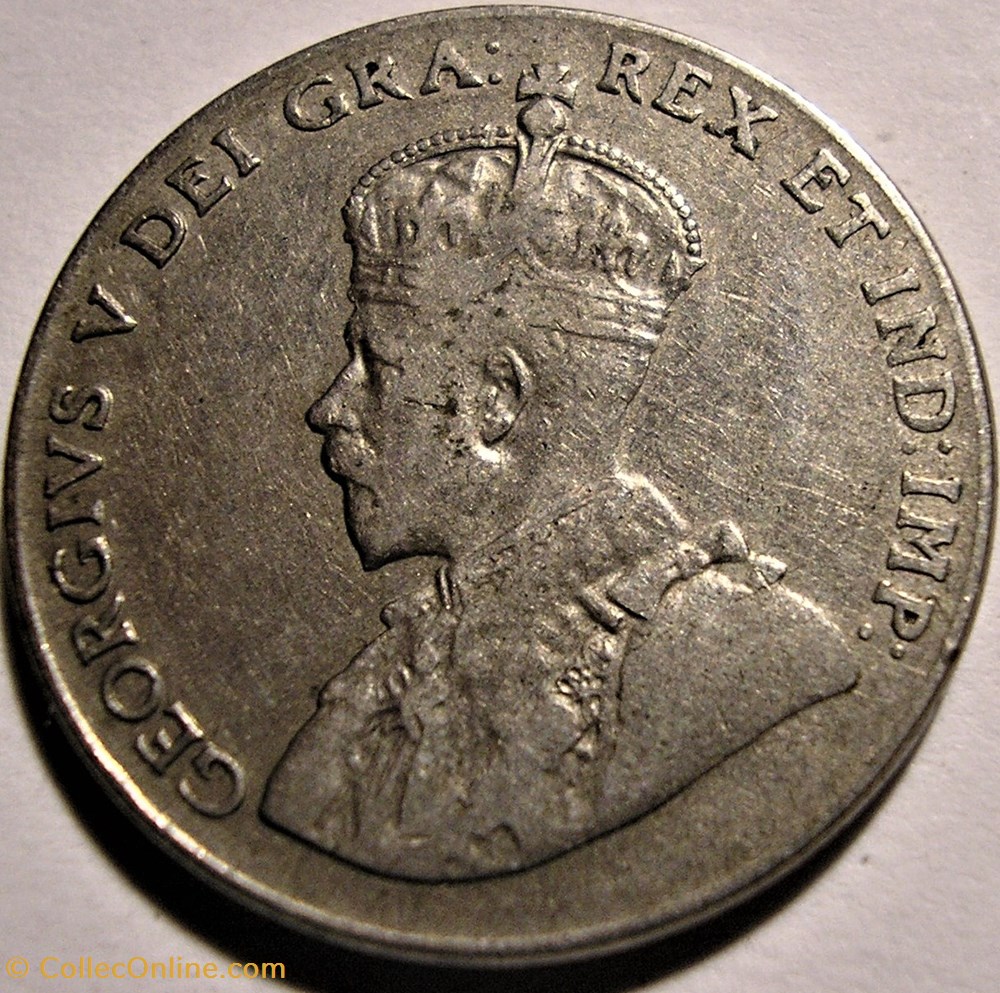 George V - 5 Cents 1927 monnaie monde canadum george v 5 cents 1927