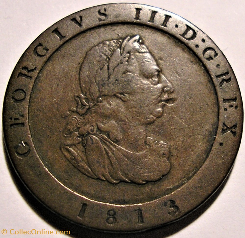 George III - Half Penny 1813 - Isle of Man 3 monnaies europe medievale royaume d angleterre george iii half penny 1813 isle of man