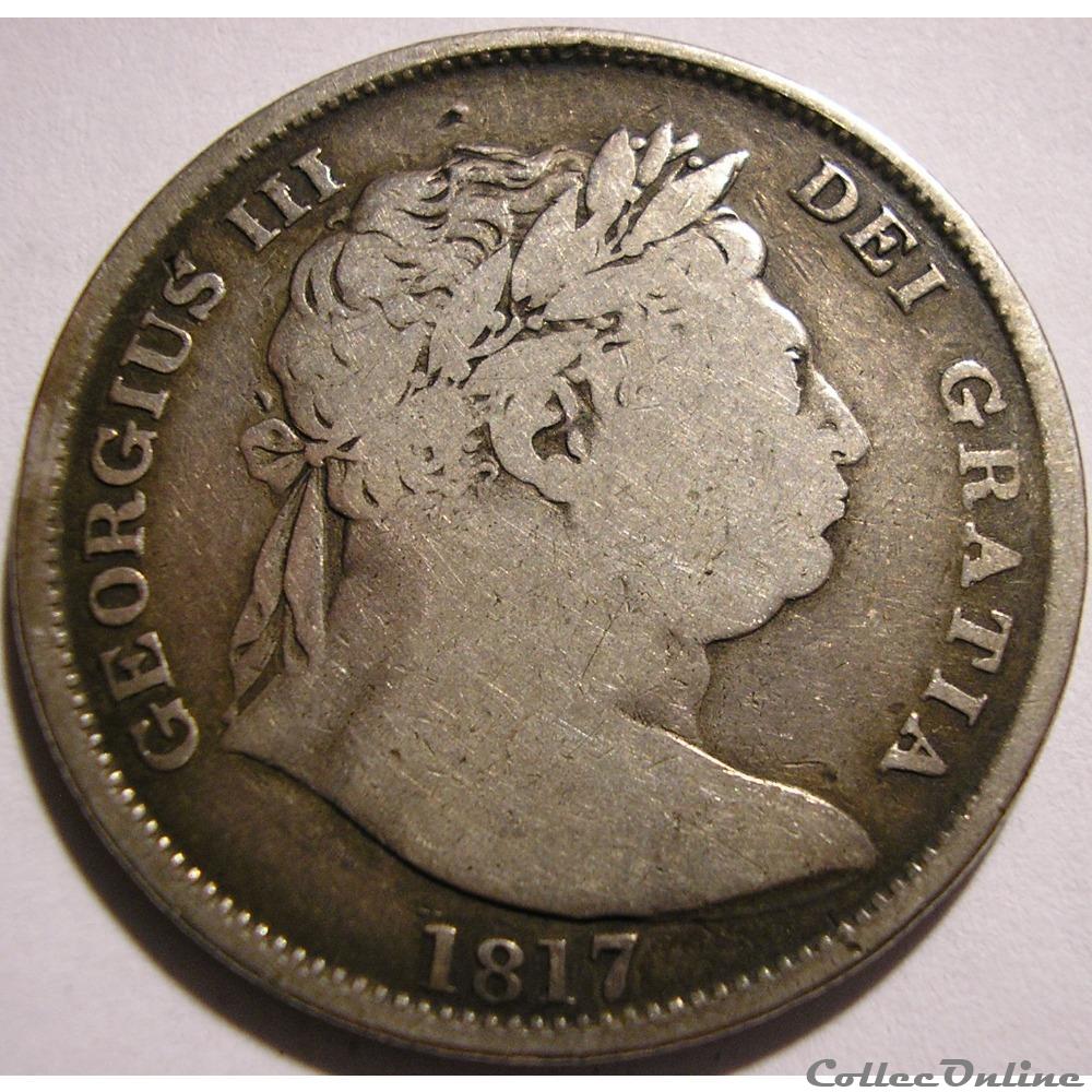 George III - Half Crown 1817 - United Kingdom of Great Britain monnaie monde royaume george iii half crown 1817 united kingdom of great britain