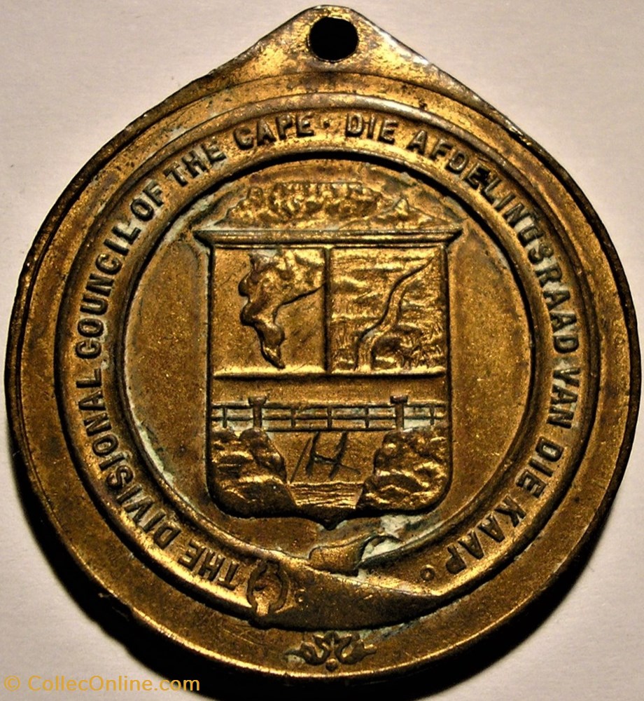 George VI & Elizabeth - Coronation 1937 Medallion - The Cape Town 2 medailles afrique du sud george vi elizabeth coronation 1937 medallion the cape town
