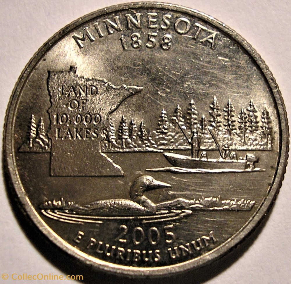 2005 D Quarter Dollar - Minnesota State monnaie monde etat uni 2005 d quarter dollar minnesota state
