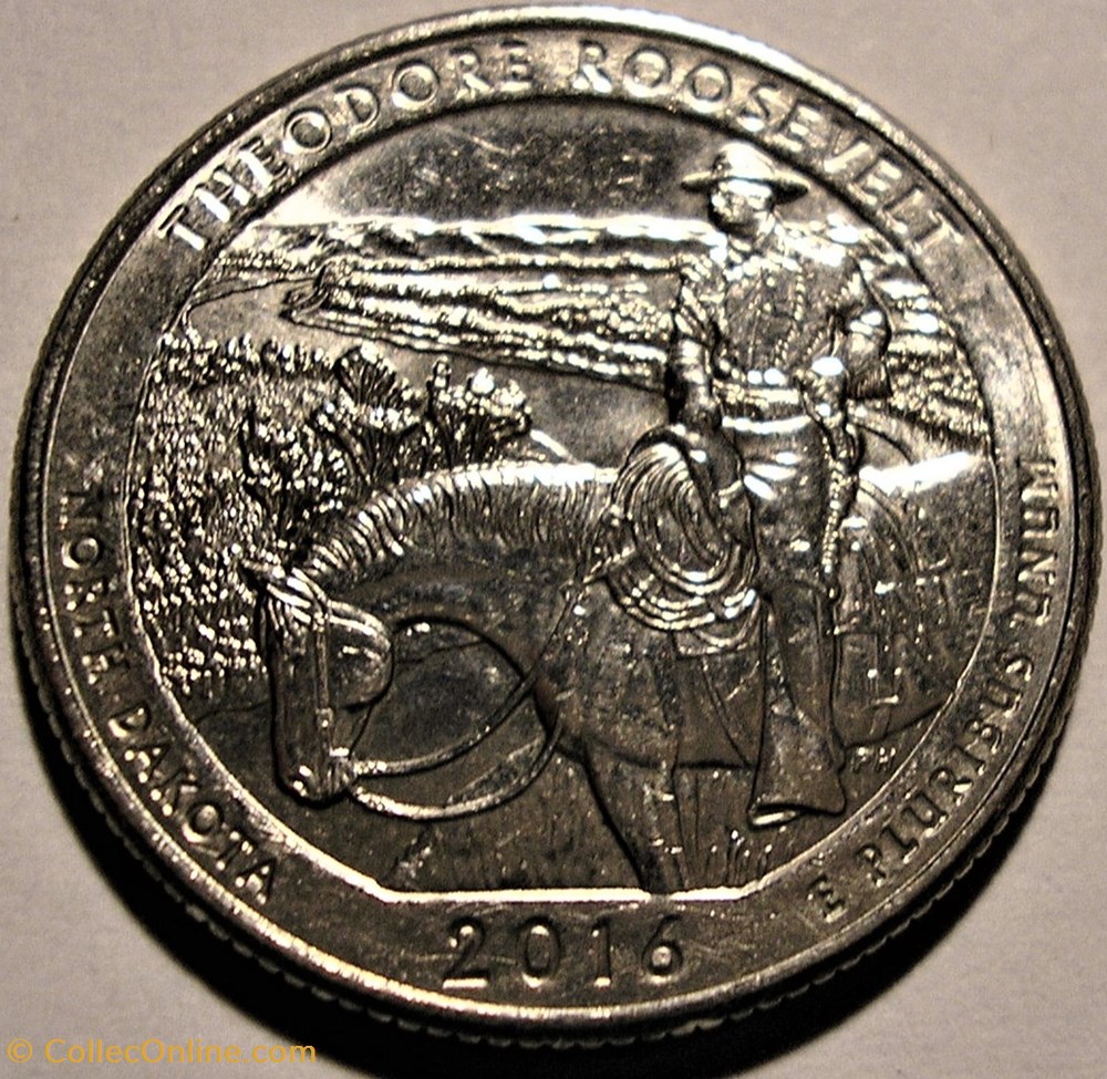 T. Roosevelt Park - 2016 D Quarter Dollar - North Dakota State 2 monnaie monde etat uni t roosevelt park 2016 d quarter dollar north dakota state