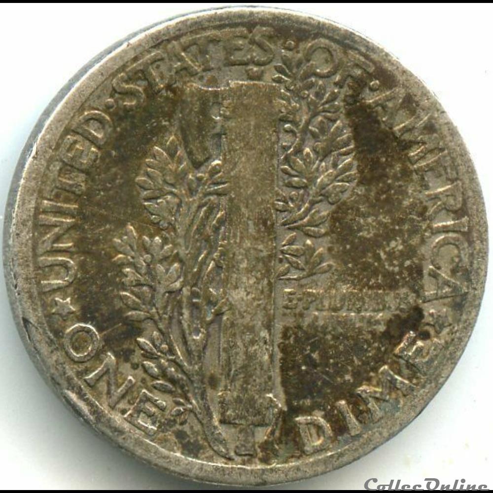 1934 Dime - Repunched or Doubled Date 2 monnaies monde etats unis 1934 dime repunched or doubled date