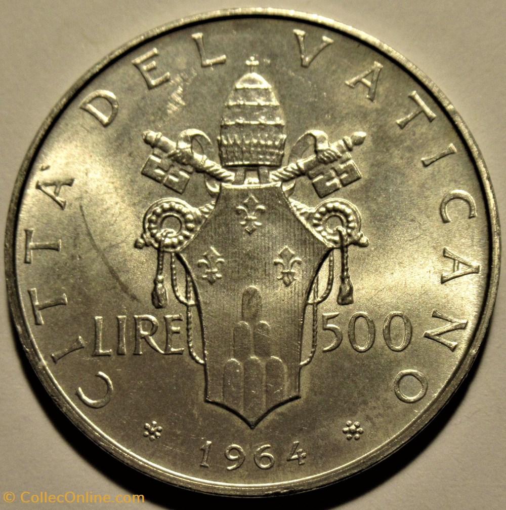 Paulus VI - 500 Lire 1964 Città del Vaticano, Roma 3 monnaies monde paulus vi 500 lire 1964 citta del vaticano roma