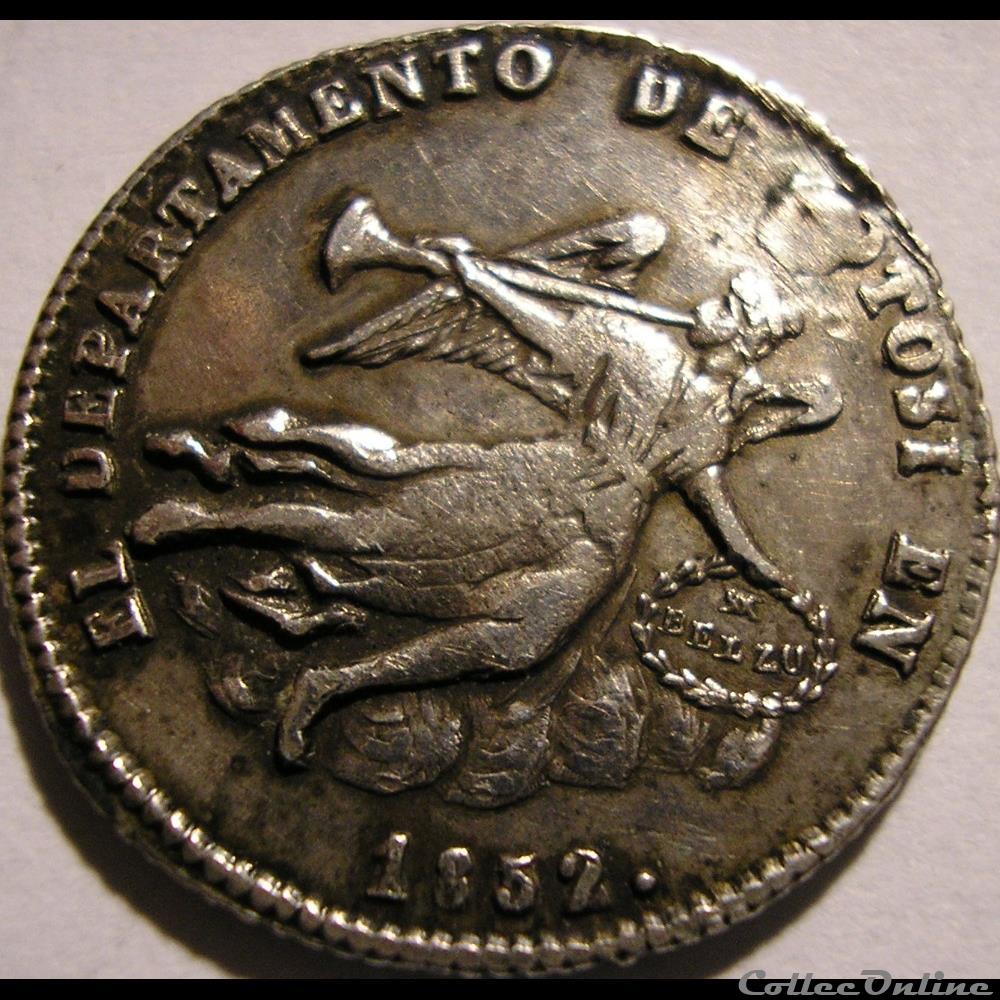 monnaies monde bolivie 1852 potosi medaille m i belzu pdt