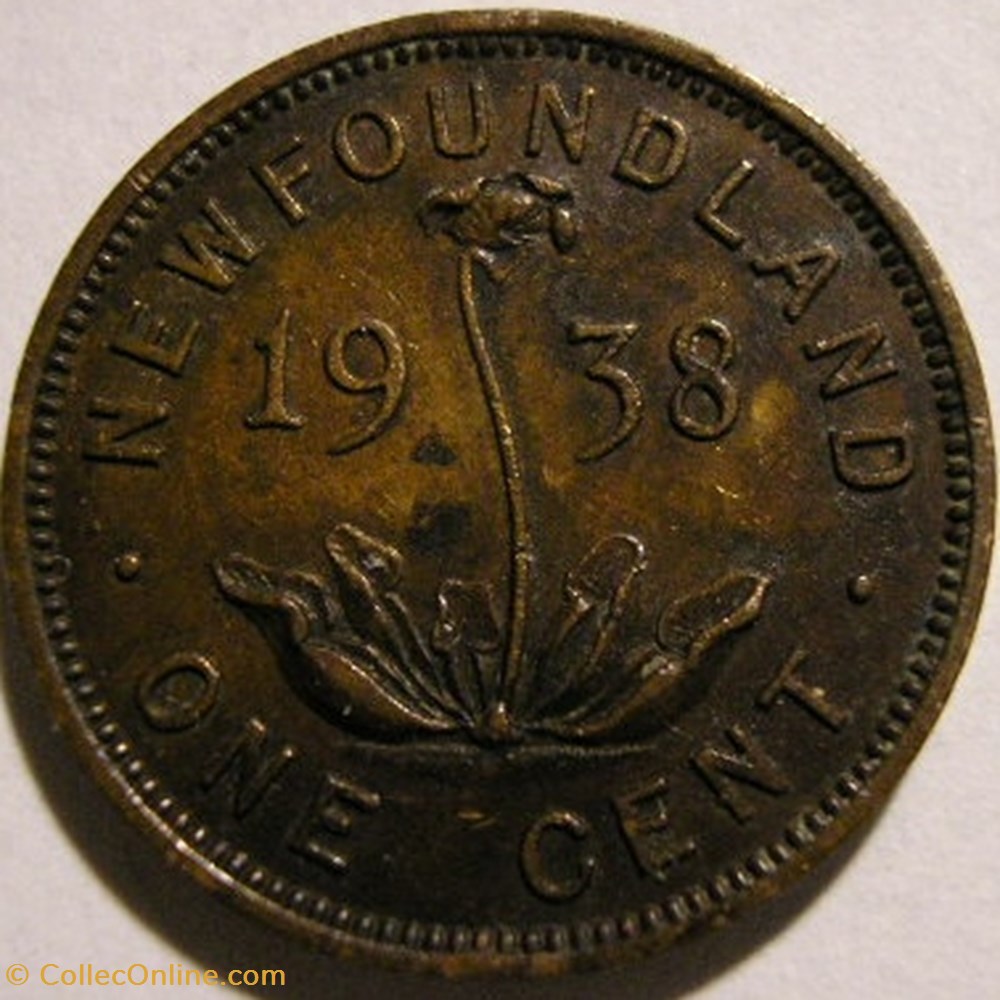 George VI - 1 Cent 1938 Newfoundland monnaie monde canadum george vi 1 cent 1938 newfoundland