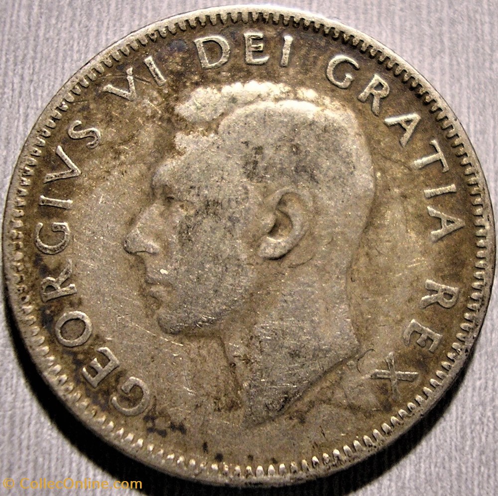 George VI - 25 Cents 1950 monnaie monde canadum george vi 25 cents 1950