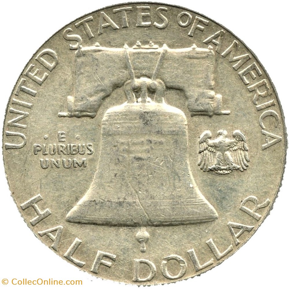 1959 Half Dollar var. (ex.2) 2 monnaie monde etat uni 1959 half dollar var ex 2