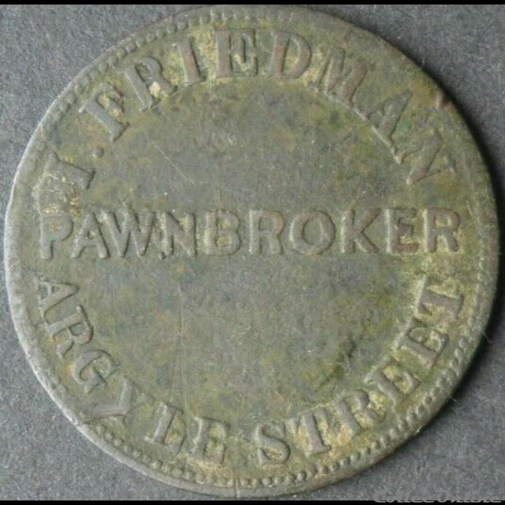 monnaies monde australie 1857 half penny token tasmania australia colonial