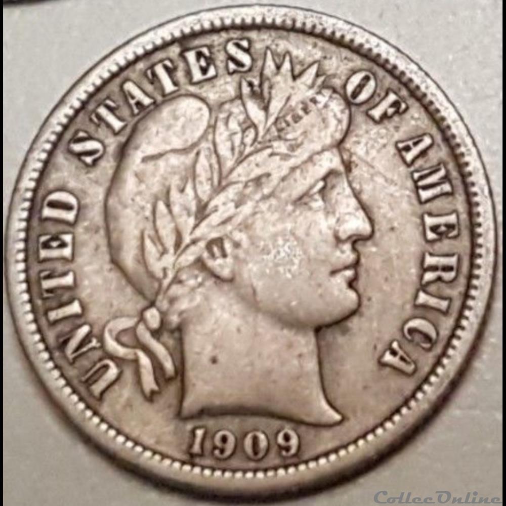 1909 Dime monnaies monde etats unis 1909 dime