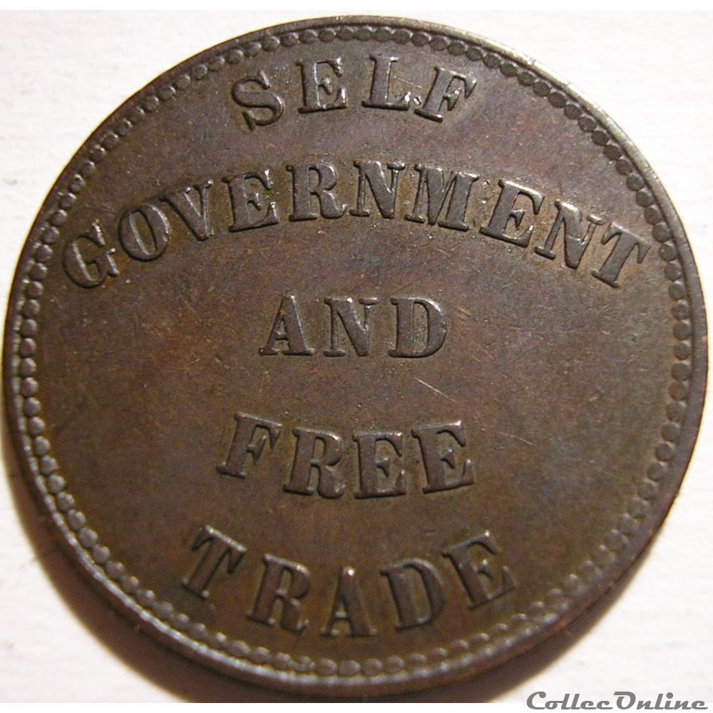 Prince Edward 1857 - HalfPenny Token Self Government monnaies monde canada prince edward 1857 halfpenny token self government