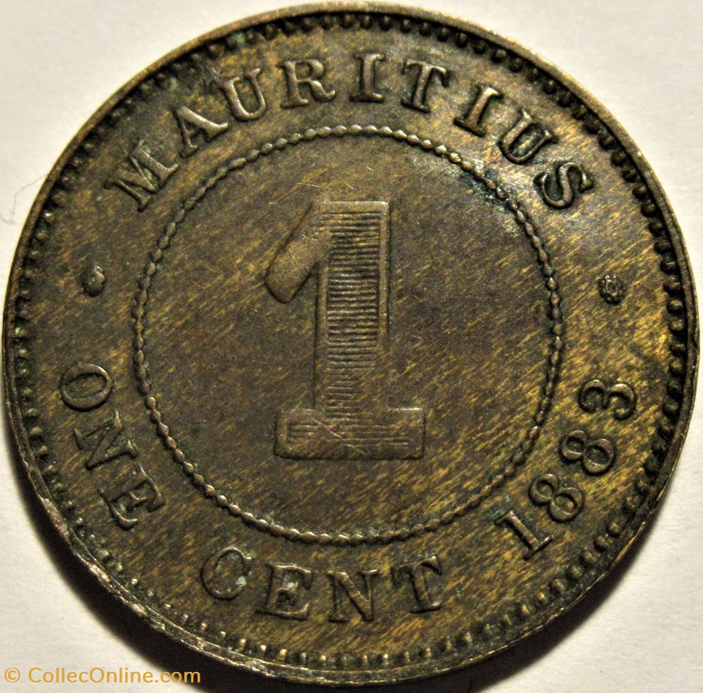 monnaies monde maurice victoria one cent 1883 mauritius island