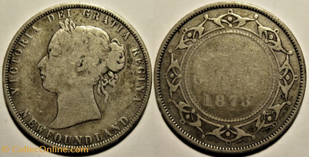 monnaies monde canada victoria 50 cents 1873 newfoundland