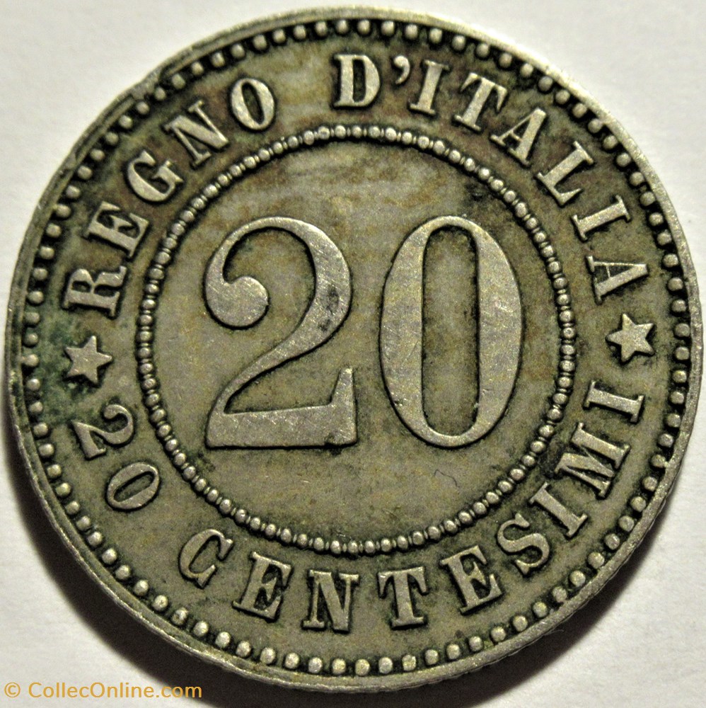 monnaies monde 1894 royaume italie 20 centesimi berlin umberto i