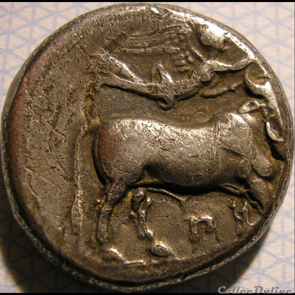 monnaie antique av jc grecque neapolis campania didrachm ca 320 300 bc