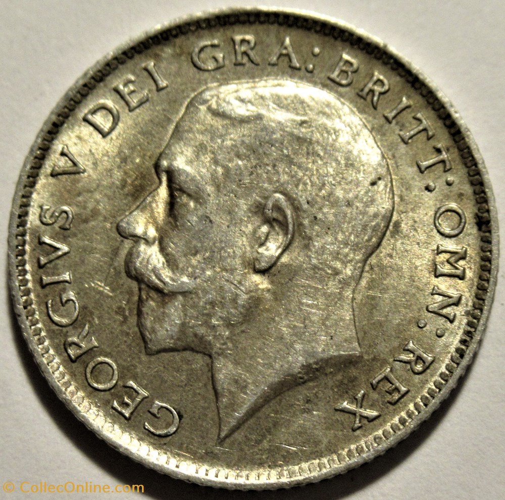 George V - 6 Pence 1914 - Great Britain (ex.2) 2 monnaies monde royaume uni george v 6 pence 1914 great britain ex 2