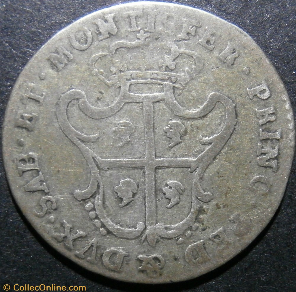 1770 Royaume de Sardaigne, Uno Reale - Charles-Emmanuel III monnaies monde italie 1770 royaume de sardaigne uno reale charles emmanuel iii
