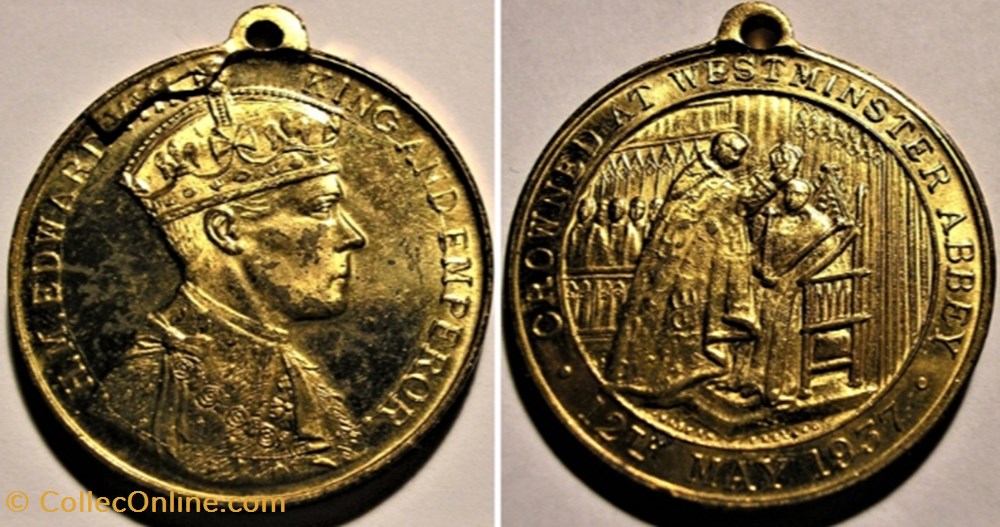 Edward VIII - Coronation Medallion 1937 Westminster Abbey - UK medaille royaume uni edward viii coronation medallion 1937 westminster abbey uk
