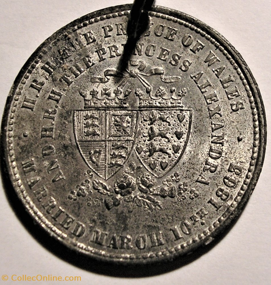 Edward & Alexandra - Princely Wedding 1863 Medallion, UK 3 medaille royaume uni edward alexandra princely wedding 1863 medallion uk