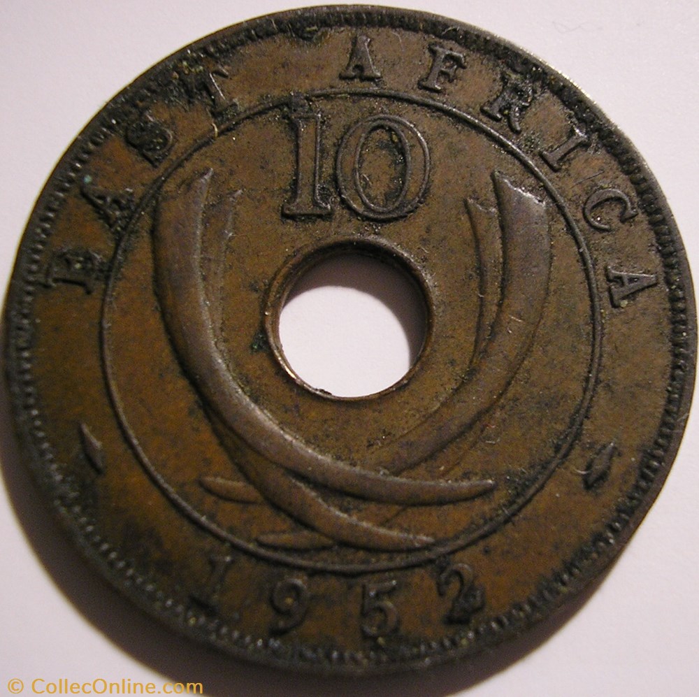 monnaie monde kenya george vi 10 cents 1952 east africa
