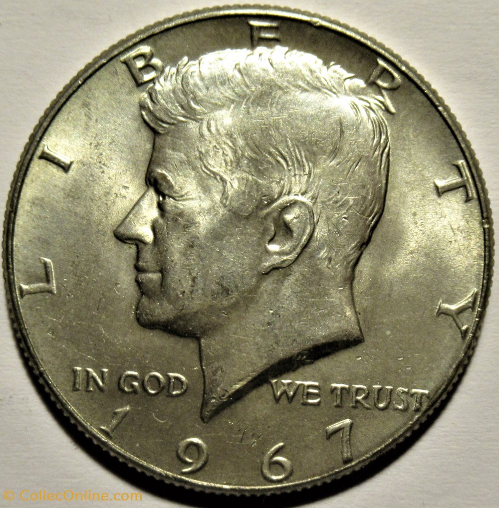1967 Denver Half Dollar monnaies monde etats unis 1967 denver half dollar