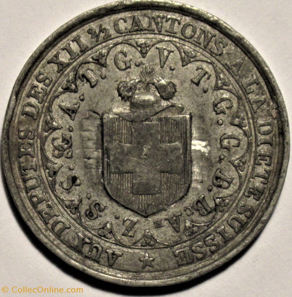 Suisse - Médaille 1847 Dissolution du Sonderbund medailles suisse medaille 1847 dissolution du sonderbund