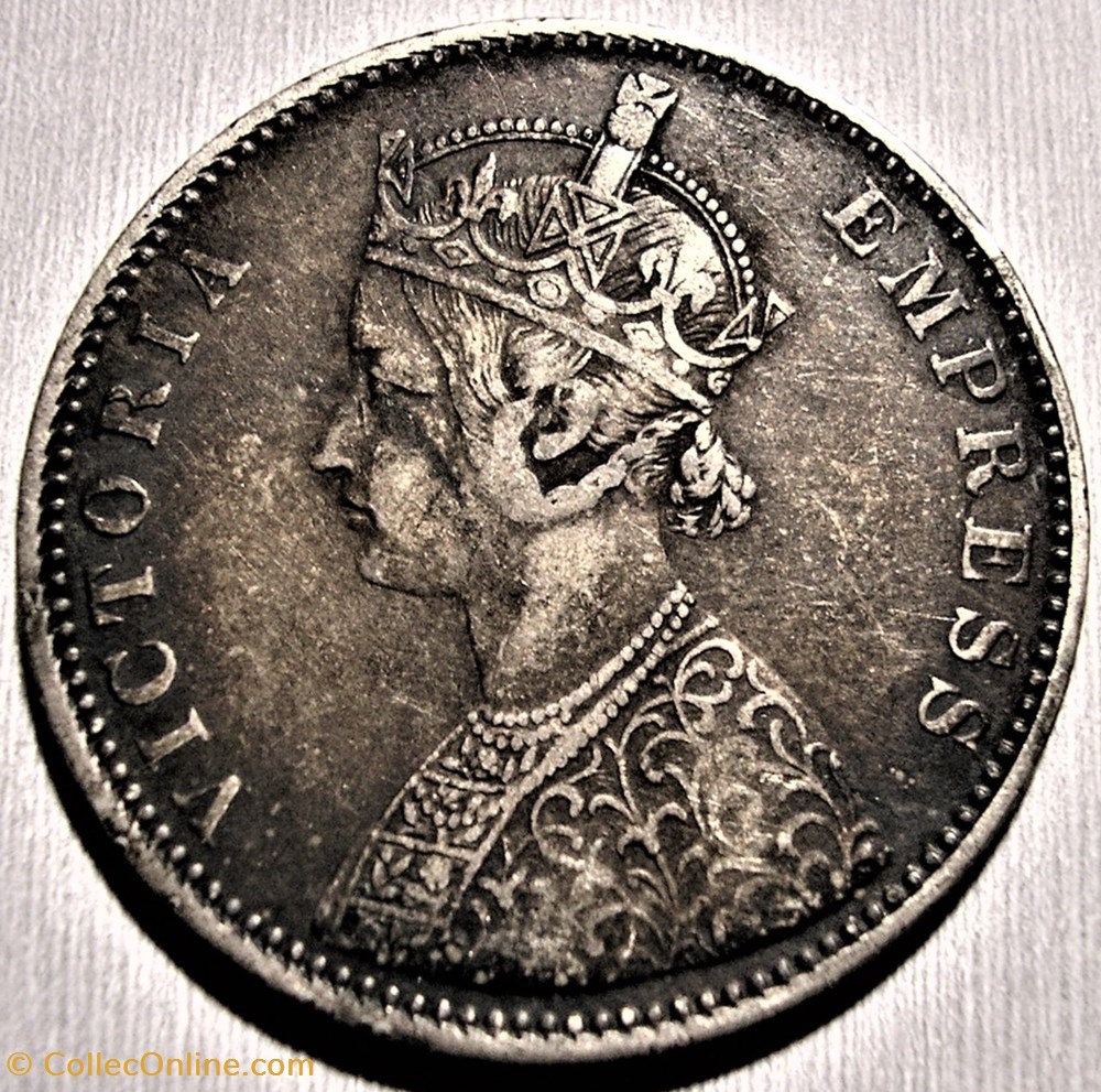 monnaies monde inde victoria one rupee 1878 bombay british india