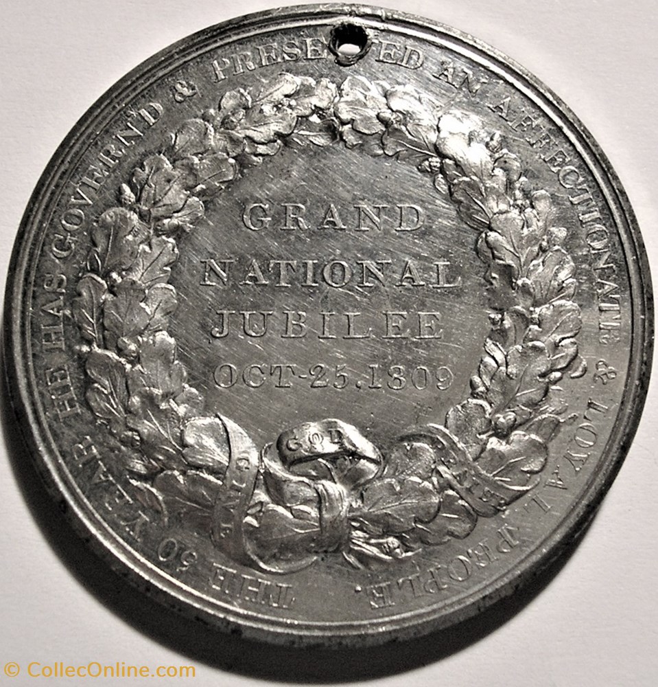 George III - Grand National Jubilee Medal 1809 3 medaille royaume uni george iii grand national jubilee medal 1809