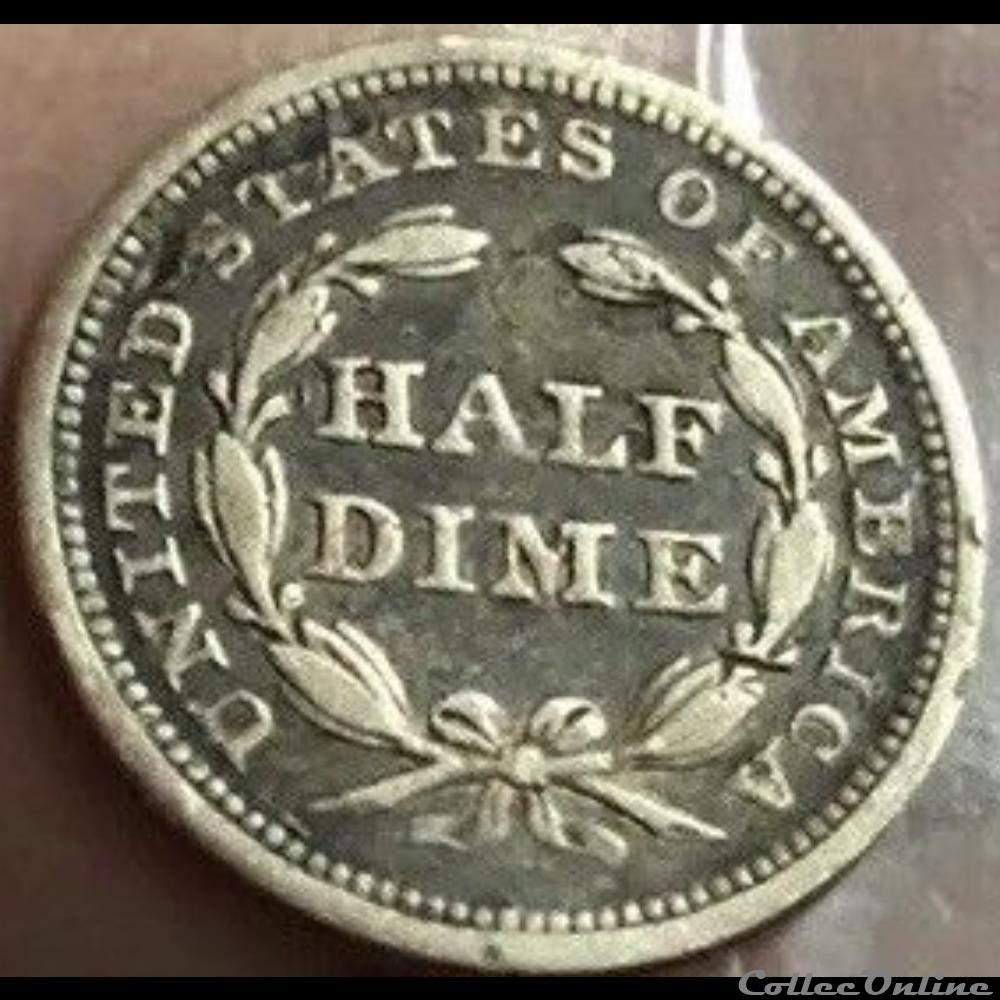 1843 Half Dime monnaies monde etats unis 1843 half dime
