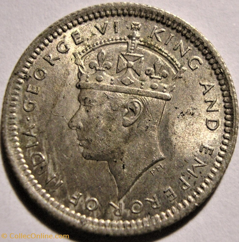 monnaie monde malaisie george vi 5 cents 1943 malaysia
