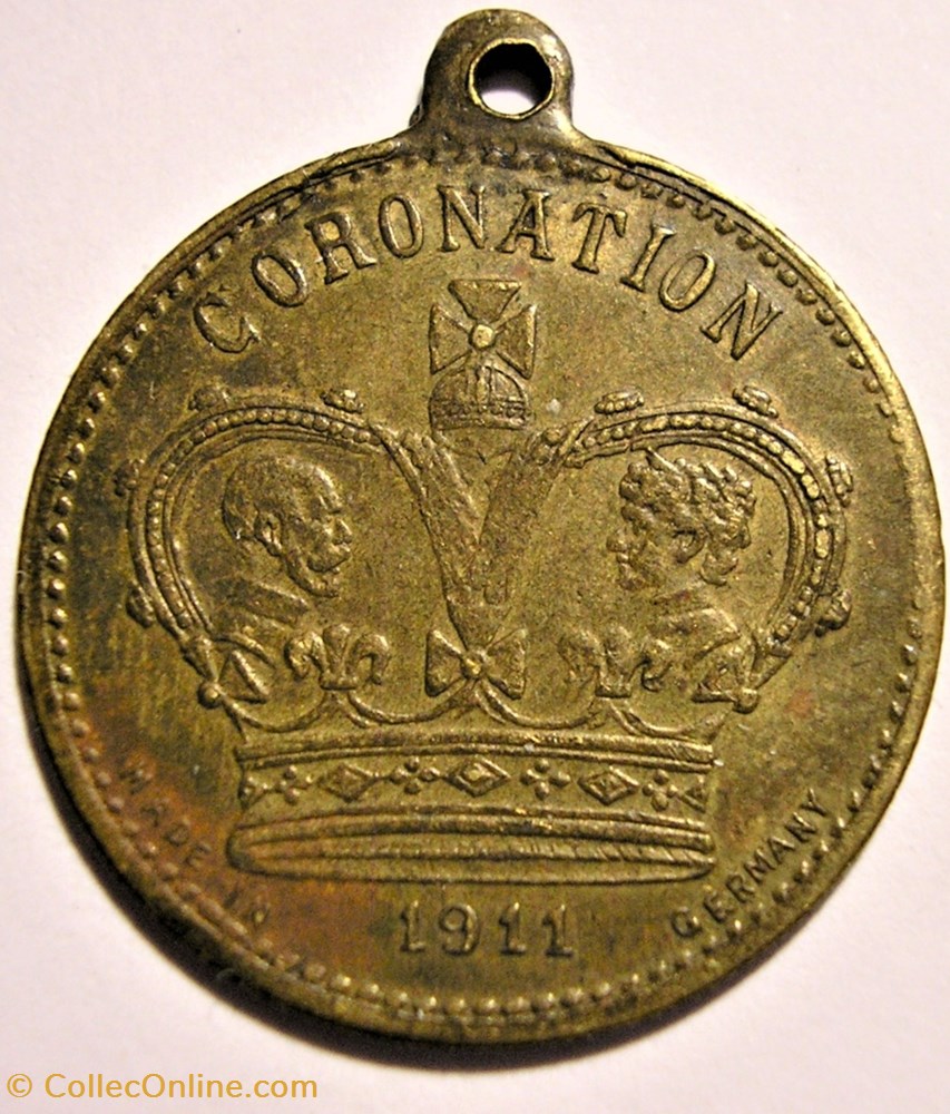 monnaie jeton mereaux george v mary medalet barratt co 1911
