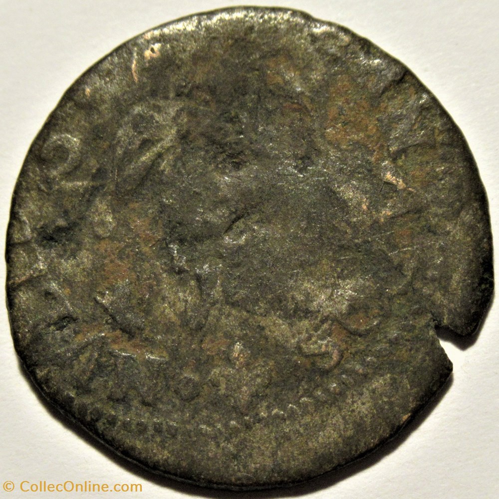 1654 Perpignan - 2 Sols countermarked - Philip IV of Spain - inverted Date 3 monnaies europe medievale principaute de catalogne 1654 perpignan 2 sols countermarked philip iv of spain inverted date