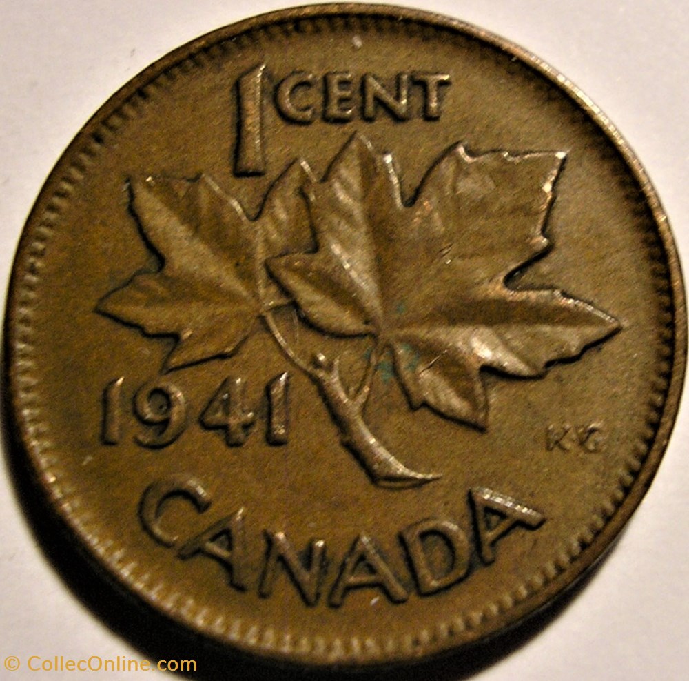 George VI - 1 Cent 1941 monnaie monde canadum george vi 1 cent 1941