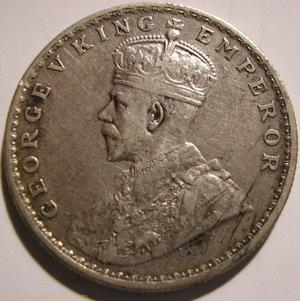 George V - One Rupee 1918 Calcutta - British India monnaies monde inde george v one rupee 1918 calcutta british india