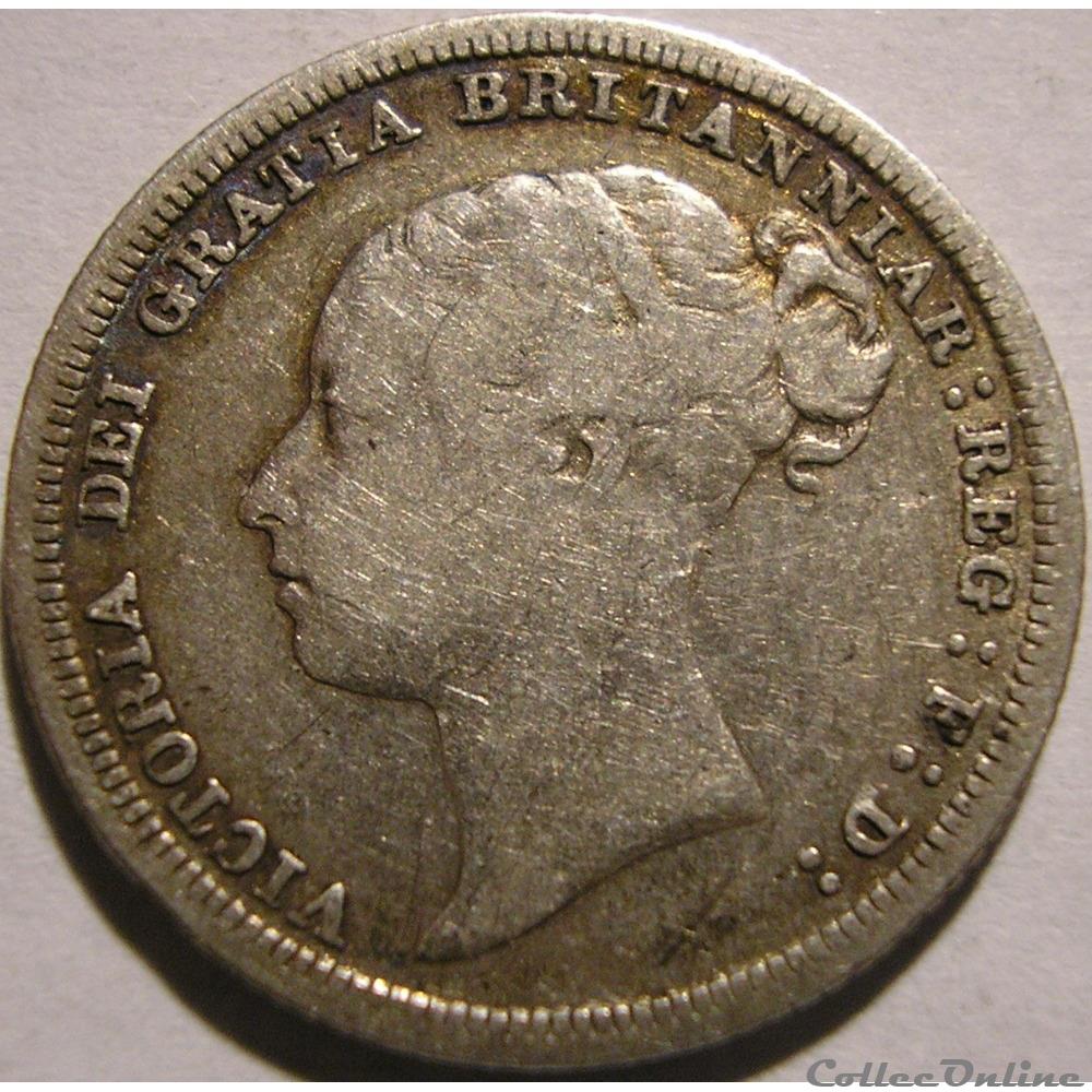 Victoria - Sixpence 1882 Kingdom of Great Britain monnaie monde royaume uni victoria sixpence 1882 kingdom of great britain