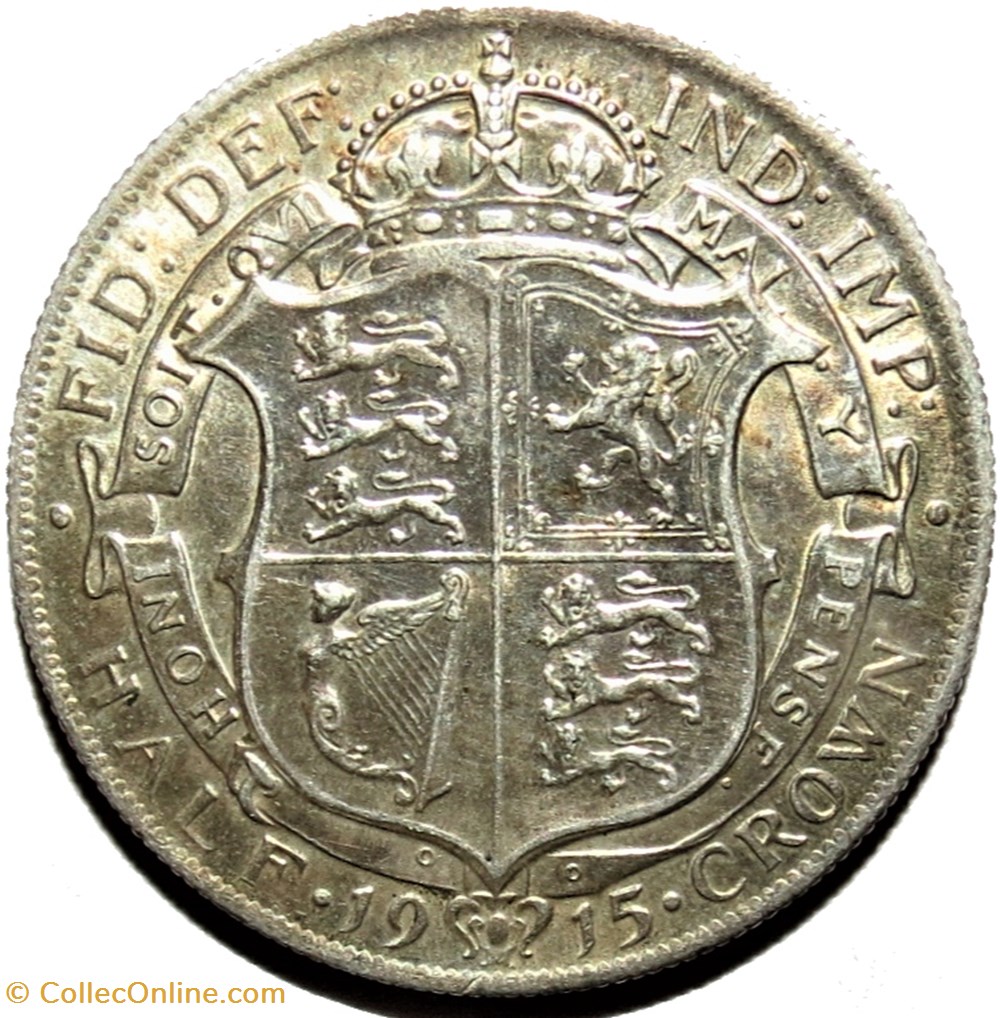 monnaies monde royaume uni george v half crown 1915 great britain